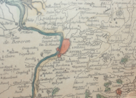 Antieke landkaart van Brabant 1752
