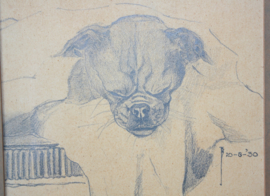 Tekening van een boxer, Jan Schonk (1889-1976)