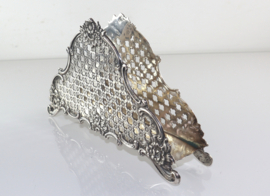 Zilveren servethouder of brievenhouder, 1955