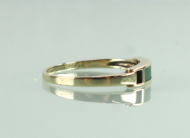 Gouden ring met jade