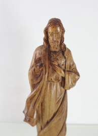 Antiek houten Christus beeldje