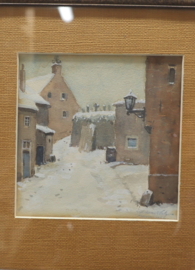 Gouache wintergezicht Willem Witjens (1884-1962)