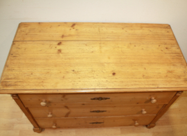 Antieke grenenhouten Hollandse commode