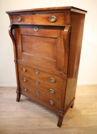 Antieke Hollandse secretaire à abbatant