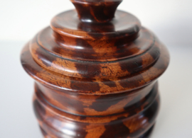 Antieke houten tabakspot,19e eeuw
