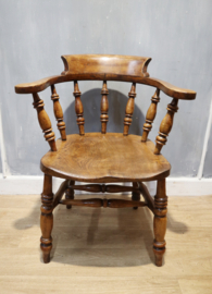 Antieke Engelse captainchair, 19e eeuw