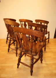 Set van 6 antieke windsor stoelen