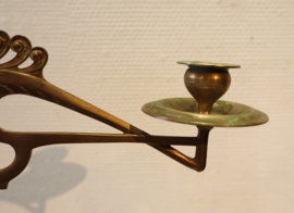 Set Jugendstil pianokandelaars