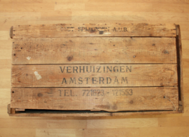 Vintage houten verhuiskist / transportkist