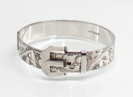 Vintage sterling zilveren armband riem met gesp 1978