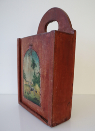Antieke Hollandse schooltas, 19e eeuw