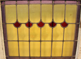 Set antieke glas-in-lood-ramen
