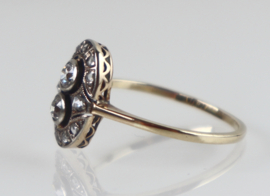 Art Deco gouden ring met diamant, ca. 1910
