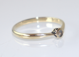 Antieke/vintage gouden solitairring