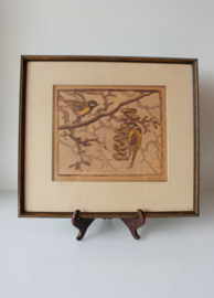 Houtdruk vogels Louis Haver (1906-1966)
