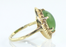 Vintage gouden ring met jade, jaren ‘60