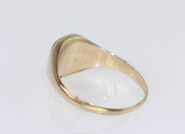 Vintage gouden ring, zegelring, met heliotroop