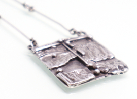 Vintage modernistische zilveren ketting jaren ‘60