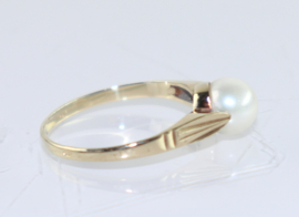 Vintage gouden ring met parel, jaren '40