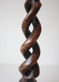 Set antieke Engelse houten kandelaars