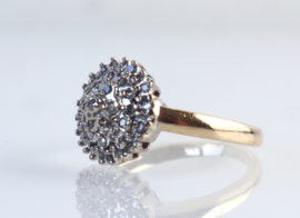 Gouden ring met diamantjes