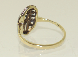 Antieke gouden Art Deco ring met oudslijpsel diamant