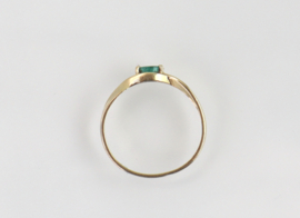 Antieke gouden ring met smaragd