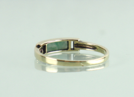 Gouden ring met jade