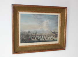 Antieke gravure Haarlemmerpoort Amsterdam, Fouquet 18e eeuw