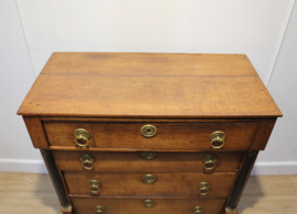 Antieke Hollandse Empire ladenkast