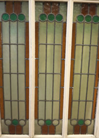 Set antieke glas-in-loodramen