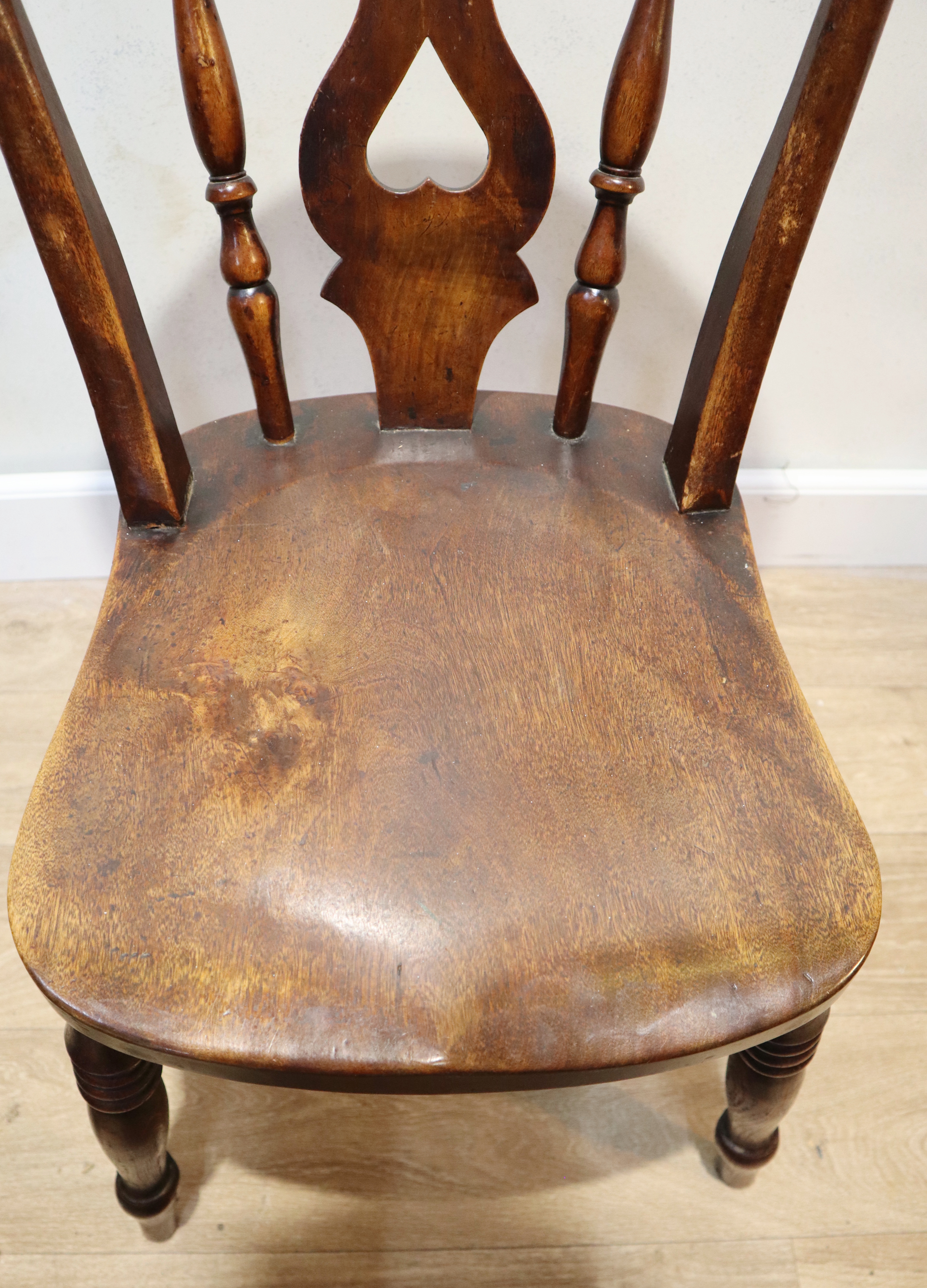 Set van vier antieke Windsorstoelen
