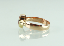 Vintage gouden ring oranje saffier