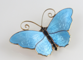 Zilveren vlinder broche David Andersen jaren ‘50