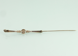 Gouden broche roosdiamanten Art Deco ca. 1910