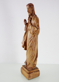Antiek houten Christus beeldje