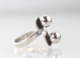 Vintage zilveren ring, Bengt Hallberg, Zweden ‘70