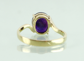 Vintage gouden ring met amethist