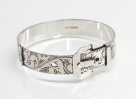 Vintage sterling zilveren armband riem met gesp 1978