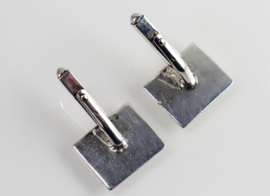 Modernistische manchetknopen zilver jaren ‘70