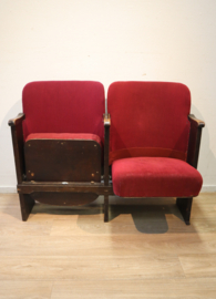 Set vintage theaterstoelen