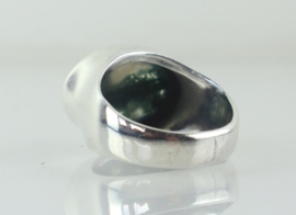 Vintage zilveren ring met mosagaat