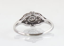 Antieke Art Deco witgouden ring met diamanten