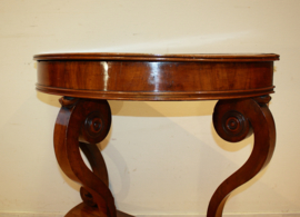 Antieke Franse wandtafel, Demi Lune