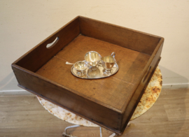 Antiek eiken dienblad