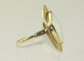 Vintage gouden ring met opaal, jaren '60/'70