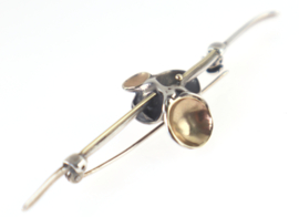 Design broche van deels verguld zilver, Amir Poran