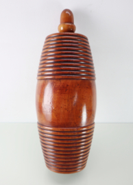 Antieke houten tabakspot
