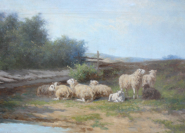 HCC Bogman (1861- 1921) schapen aan het water