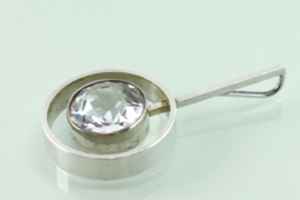 Vintage zilveren hanger bergkristal Niels Erik From, Denemarken